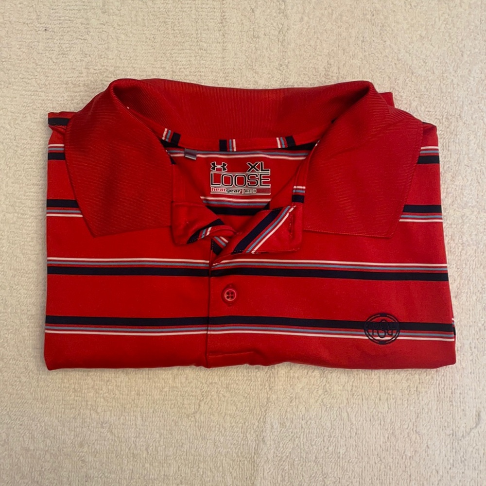 Red Striped Red Sky Country Club Golf Polo